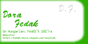 dora fedak business card
